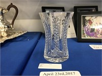 WATERFORD CRYSTAL TABLE VASE WITH FLARED RIM