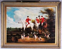 Oil on Canvas of English Fox Hunt