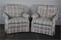 Pair of Vintage Club Chairs Upholstered by Chandle