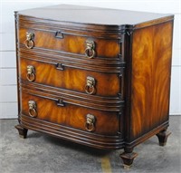 Maitland Smaith Crotch Mahogany Bow Front Chest