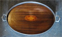 Adams Urn Inlaid Tray w/ S.P. Gallery