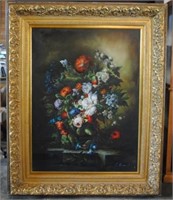 Oil on Canvas of Flowers