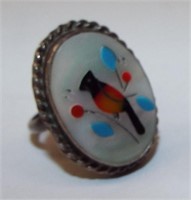 Sterling Silver Ring With Mother Of Pearl