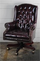 Leather Tufted Back Desk Chair