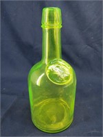 Vaseline Art Glass Decanter Bottle