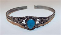Sterling Silver & Turquoise Cuff Bracelet