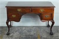 Mahogany Chippendale Style Claw Foot Console