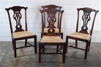 Set of Four Chippendale Style Side Chairs