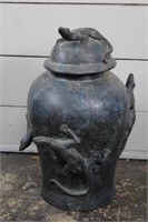 Maitland Smith Lidded Jar w/ Lizards