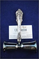 Sterling Handle Double Jigger