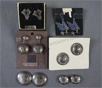 Sterling Silver Pierced Earrings & Button Covers