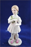 Girl Figurine w/ Bouquet