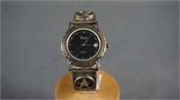 Vogt Sterling & 14k Gold Texas Star Ladies Watch