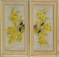 Pair Of Oil On Board Paintings Signed Bordiuk