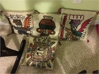 4 Peruvian Throw Pillows