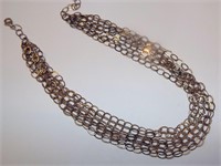 Sterling Silver Seven Strand Necklace
