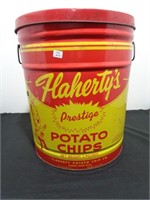 Vintage Flaherty's Potato Chips tin