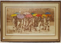Pencil Signed Artist Proof, Rainy Day People