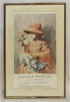 Pencil Signed Conger Metcalf Gallery Poster