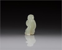 LIGHT CELADON JADE ZODIAC MONKEY