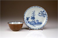 CHINESE EXPORT NANKNG CARGO PORCELAIN CUP AND DISH