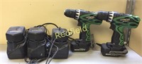 (2) Hitachi Cordless Power Drill