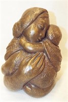 Bronze Sculpture Of Mother And Child