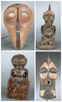 4 Songe style Congo objects. 20th century.