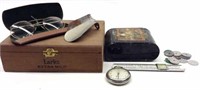 Cigar Box, Watch, First Aid Kit, WA Tax Tokens