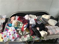 Large Lot of Quilting Pieces and Fabrics