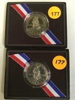 PAIR OF 1989-S HALF DOLLAR PROOF "PROCLAIMING THE