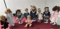 Lot of Beautiful Ceramic Dolls