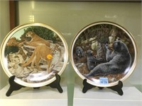 2 PC LENOX "THE AMERICAN WILDLIFE PLATE COLLECTION