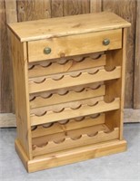 Small Wood Wine Rack with Drawer