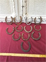 Lot of Old Metal HorseShoes