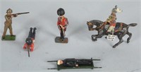 MIXED LOT OF SIX 19th CENTURY PAINTED TIN SOLDIERS