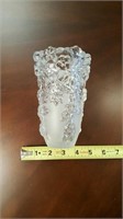 Glass vase, etched, nice