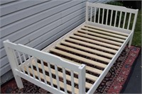 White Wood Bedframe w/ Slats