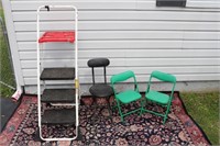 All Things Folding - Stepladder & 3 Chairs