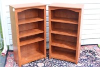 2 Matching Cherry Colored Bookshelves