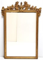Empire-Style Gilt Wood Mirror