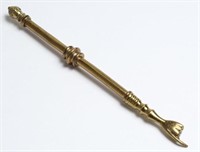 Vintage Judaica Brass Yad Torah Pointer