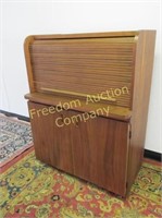 DANISH MODERN TEAK ROLL TOP DESK