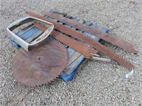 Antique Saw Blades & Ford Grill