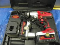 18V King drill c/w 2 batteries, charger & case