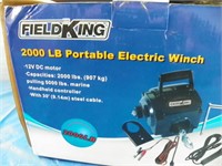 Field King 2000 lb 12V elec winch unused