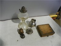 Kerosene lamp, funnel etc