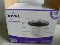 unused Rival 6 cup rice cooker