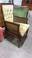 Upholstered  Armchair Cane Sides