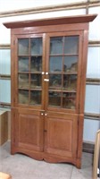 1800's 16 Pane Corner Cabinet  52x85x14